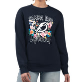 Tampa Bay Lightning G-III 4Her by Carl Banks Women's Flower Logo Pullover Sweatshirt