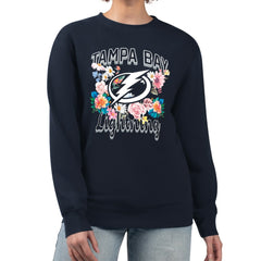 Tampa Bay Lightning G-III 4Her by Carl Banks Women's Flower Logo Pullover Sweatshirt