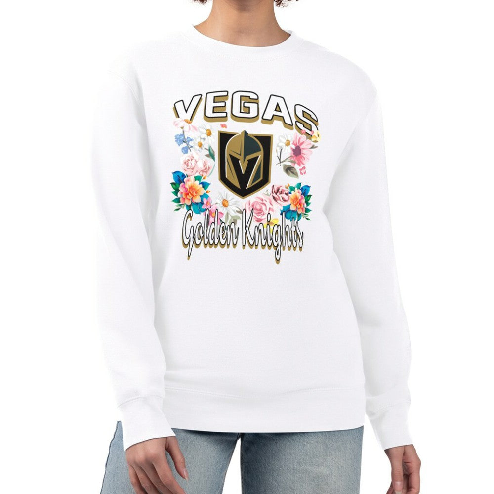 Vegas Golden Knights G-III 4Her by Carl Banks Women's Flower Logo Pullover Sweatshirt