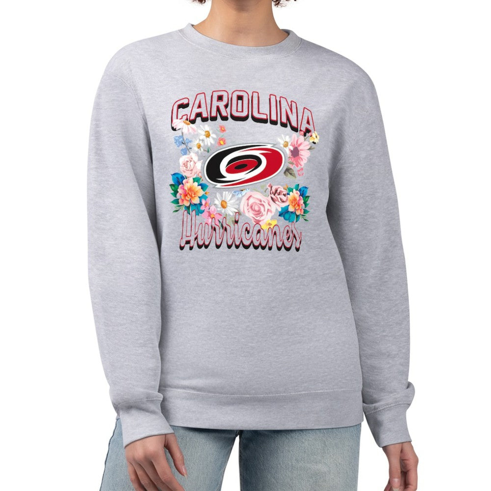 Carolina Hurricanes G-III 4Her by Carl Banks Women's Flower Logo Pullover Sweatshirt