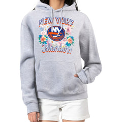New York Islanders G-III 4Her by Carl Banks Women's Flower Logo Pullover Hoodie