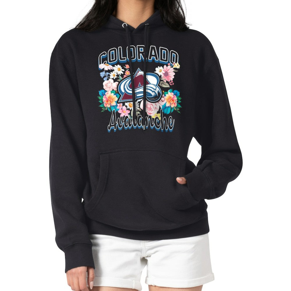 Colorado Avalanche G-III 4Her by Carl Banks Women's Flower Logo Pullover Hoodie
