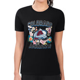 Colorado Avalanche G-III 4Her by Carl Banks Women's Super-Slim Fit Lightweight Flower Logo T-Shirt