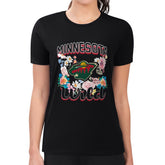 Minnesota Wild G-III 4Her by Carl Banks Women's Super-Slim Fit Lightweight Flower Logo T-Shirt