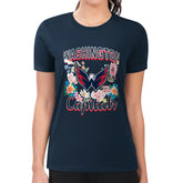 Washington Capitals G-III 4Her by Carl Banks Women's Super-Slim Fit Lightweight Flower Logo T-Shirt
