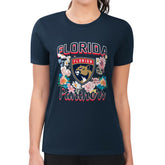 Florida Panthers G-III 4Her by Carl Banks Women's Super-Slim Fit Lightweight Flower Logo T-Shirt