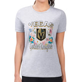 Vegas Golden Knights G-III 4Her by Carl Banks Women's Super-Slim Fit Lightweight Flower Logo T-Shirt