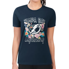 Tampa Bay Lightning G-III 4Her by Carl Banks Women's Super-Slim Fit Lightweight Flower Logo T-Shirt