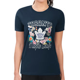 Toronto Maple Leafs G-III 4Her by Carl Banks Women's Super-Slim Fit Lightweight Flower Logo T-Shirt