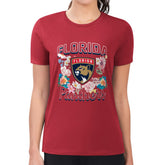 Florida Panthers G-III 4Her by Carl Banks Women's Super-Slim Fit Lightweight Flower Logo T-Shirt