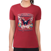 Washington Capitals G-III 4Her by Carl Banks Women's Super-Slim Fit Lightweight Flower Logo T-Shirt