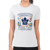 Toronto Maple Leafs G-III 4Her by Carl Banks Women's Super-Slim Fit Lightweight Flower Logo T-Shirt
