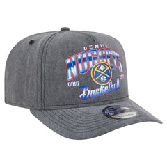 Denver Nuggets Throwback Washed Pre-Curved 9FIFTY Snapback Hat sale - Charcoal | New Era on sale