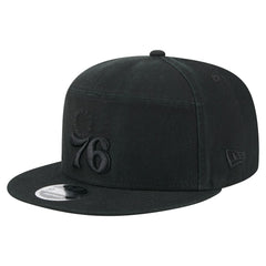 Philadelphia 76ers Adventure Canvas Split Panel 9FIFTY Snapback Hat - Black | New Era shop