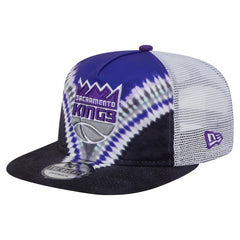 Sacramento Kings Throwback Dye Golfer Snapback Hat - Black/Purple | New Era on sale