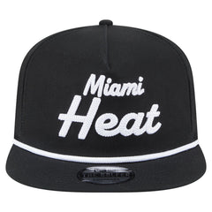 Miami Heat Team Text Golfer Snapback Hat - Black | New Era discount