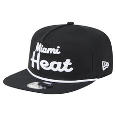 Miami Heat Team Text Golfer Snapback Hat - Black | New Era discount