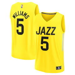 Cody Williams Utah Jazz 2024 NBA Draft Fast Break Player Jersey - Icon Edition - Yellow | Fanatics sale