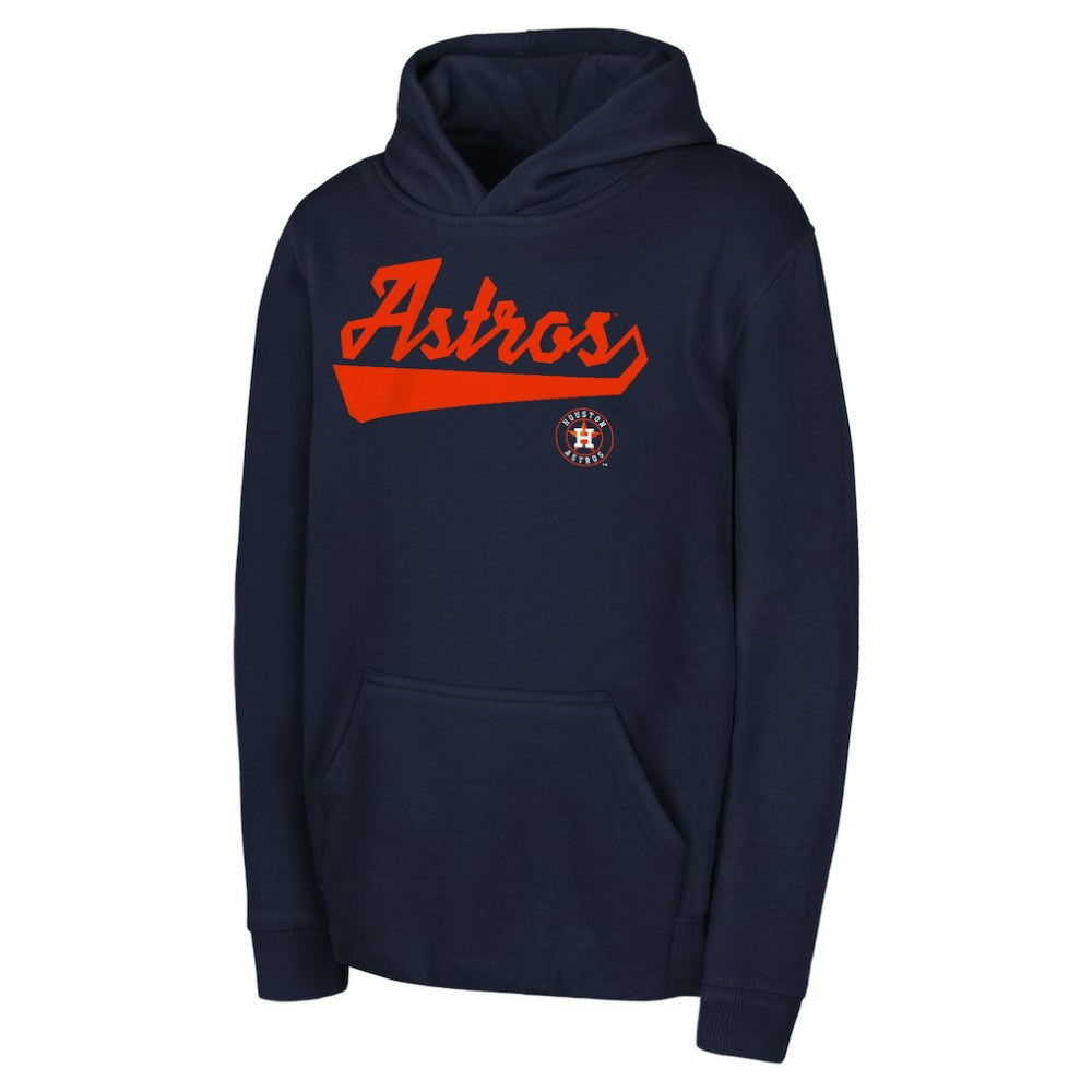 Houston Astros Youth Tailor Made Fleece Pullover Hoodie - Navy