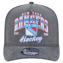 New York Rangers New Era Throwback Washed A-Frame Pre-Curved 9FIFTY Snapback Hat