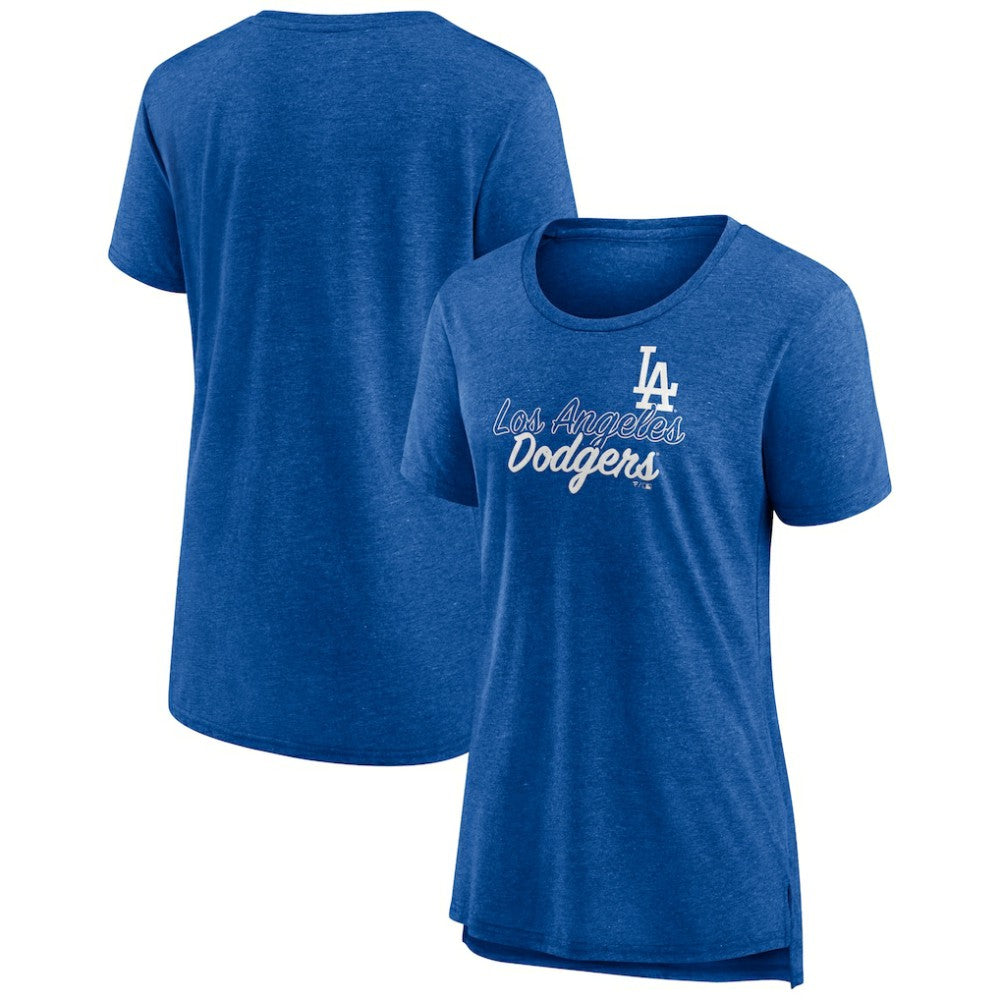Los Angeles Dodgers Women's Practice Time Tri-Blend T-Shirt - Royal
