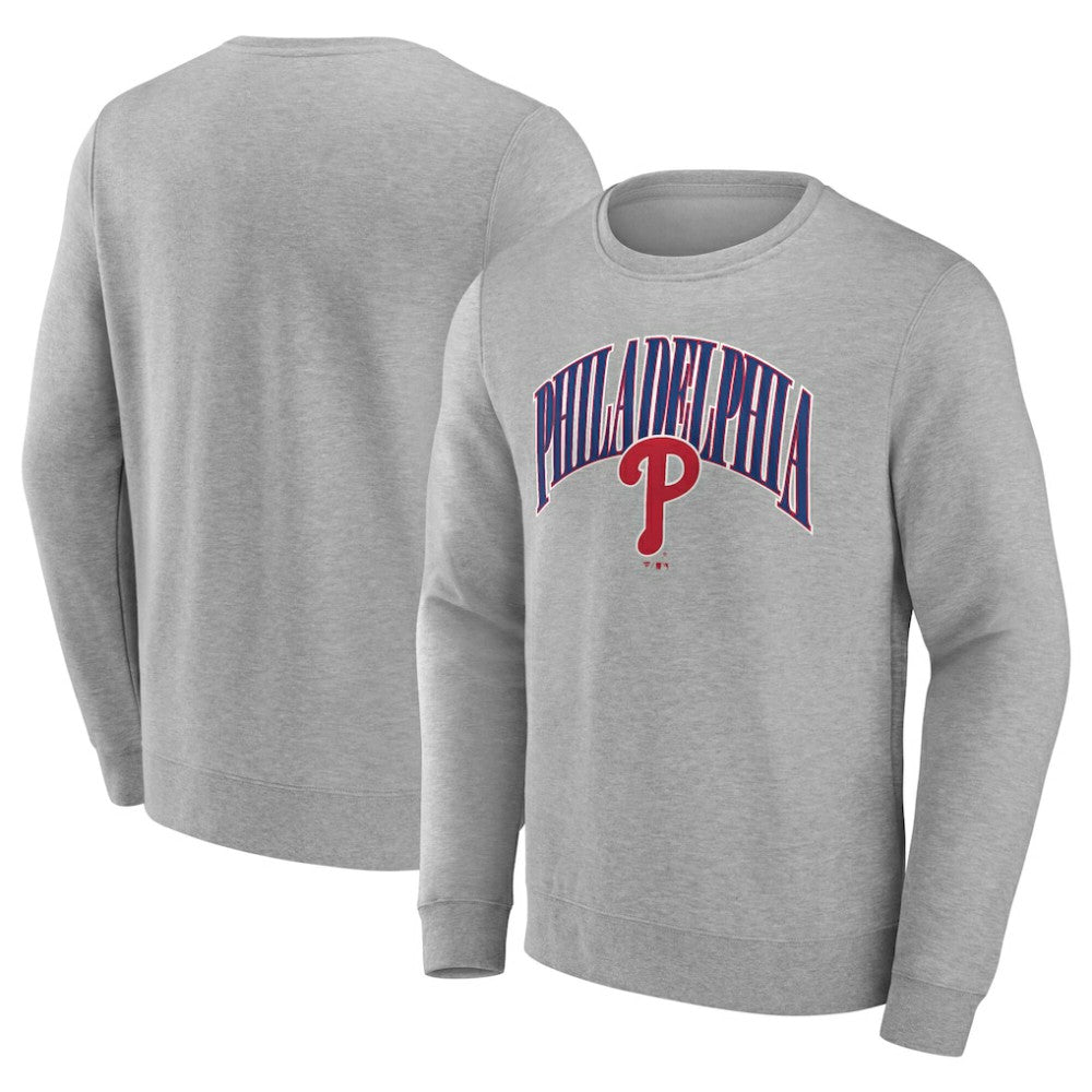 Philadelphia Phillies Arch Pullover Sweatshirt - Gray