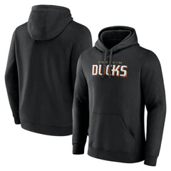 Anaheim Ducks Fanatics Wordmark Logo Fleece Pullover Hoodie