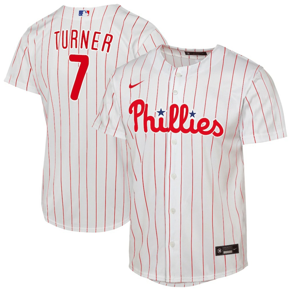 Trea Turner Philadelphia Phillies Youth Home Replica Player Jersey - White | Nike