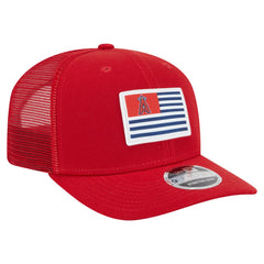Los Angeles Angels Flag 9SEVENTY Stretch-Snap Hat - Red | New Era