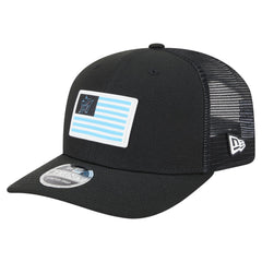 Miami Marlins Flag 9SEVENTY Stretch-Snap Hat - Black | New Era