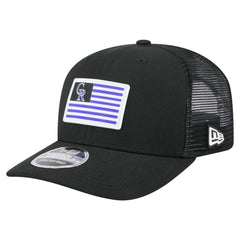 Colorado Rockies Flag 9SEVENTY Stretch-Snap Hat - Black | New Era