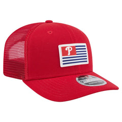 Philadelphia Phillies Flag 9SEVENTY Stretch-Snap Hat - Red | New Era