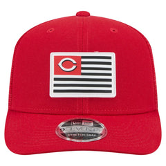 Cincinnati Reds Flag 9SEVENTY Stretch-Snap Hat - Red | New Era