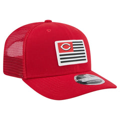 Cincinnati Reds Flag 9SEVENTY Stretch-Snap Hat - Red | New Era