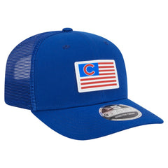 Chicago Cubs Flag 9SEVENTY Stretch-Snap Hat - Royal | New Era