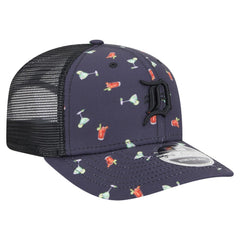 Detroit Tigers Adventure Drinks Pattern 9SEVENTY Stretch-Snap Hat - Navy | New Era
