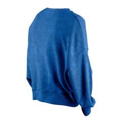 Philadelphia 76ers Women's Throwback Vintage Enzyme Wash Oversized Boxy Pullover Sweatshirt - Royal | New Era cheap