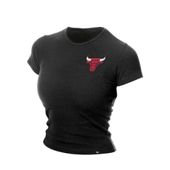 Chicago Bulls Women's Leisure Collection Baby Doll Cropped T-Shirt sale - Black | New Era cheap