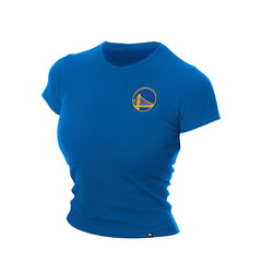 Golden State Warriors Women's Leisure Collection Baby Doll Cropped T-Shirt sale - Blue | New Era for sale