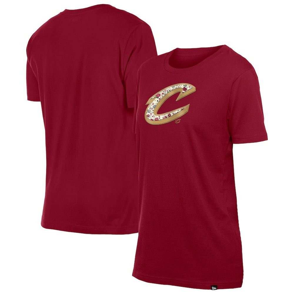 Cleveland Cavaliers Women's Glam Game Flower T-Shirt sale - Wine | New Era online