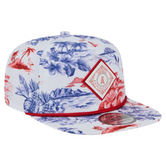 Los Angeles Angels Printed Island Golfer Snapback Hat - White | New Era
