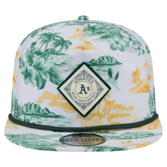 Athletics Printed Island Golfer Snapback Hat - White | New Era