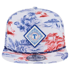 Texas Rangers Printed Island Golfer Snapback Hat - White | New Era