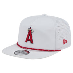 Los Angeles Angels Perforated Golfer Snapback Hat - White | New Era