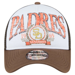 San Diego Padres Distressed 9FORTY A-Frame Adjustable Trucker Hat - Brown | New Era