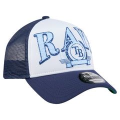 Tampa Bay Rays Distressed 9FORTY A-Frame Adjustable Trucker Hat - Navy | New Era