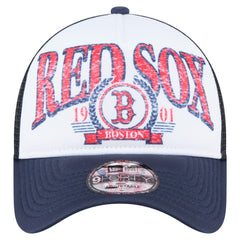 Boston Red Sox Distressed 9FORTY A-Frame Adjustable Trucker Hat - Navy | New Era