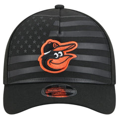 Baltimore Orioles American Flag 9FORTY M-Crown A-Frame Adjustable Hat - Black | New Era