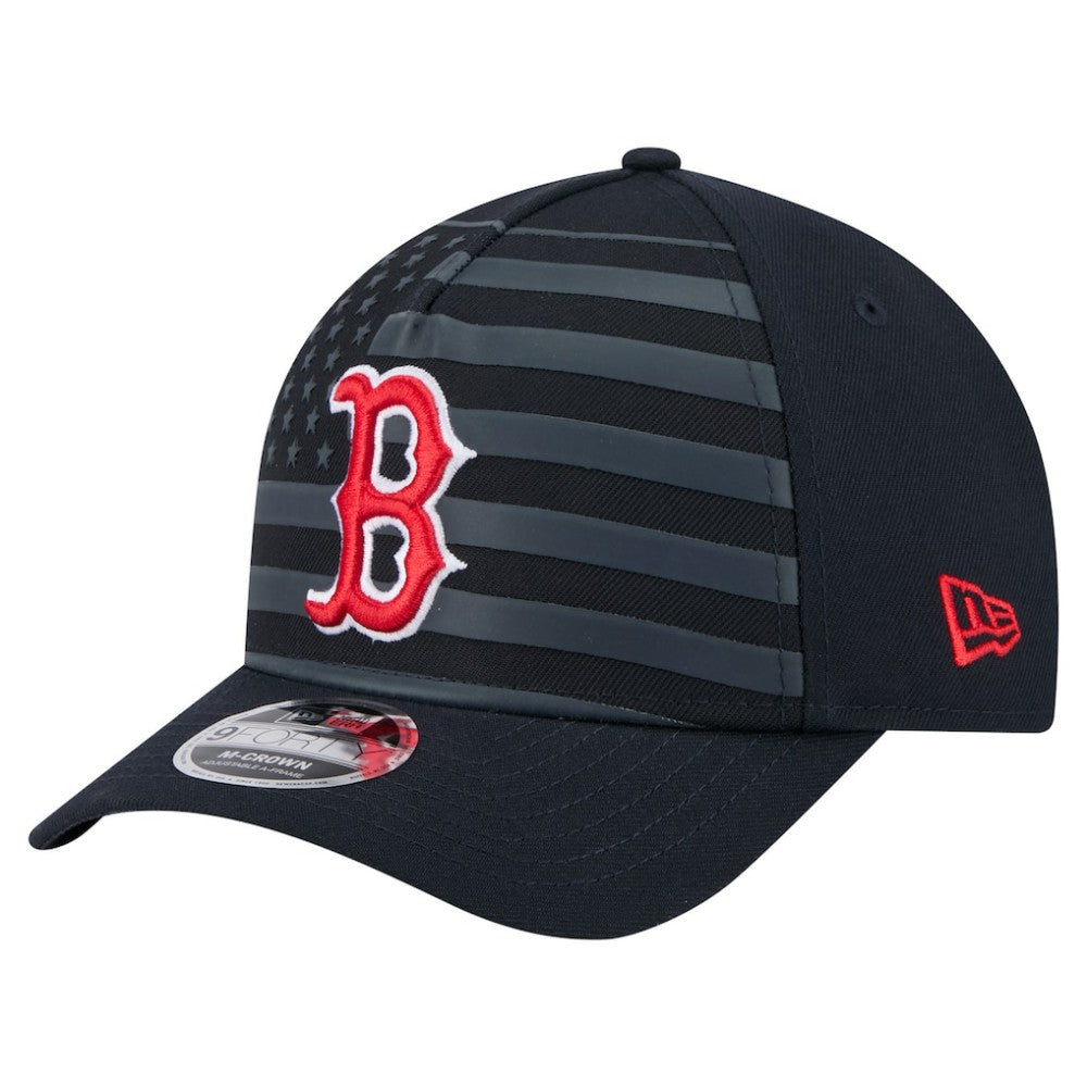 Boston Red Sox American Flag 9FORTY M-Crown A-Frame Adjustable Hat - Navy | New Era