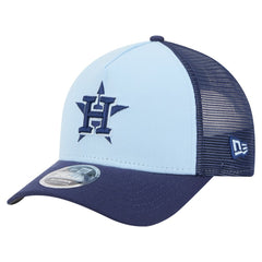 Houston Astros 2-Tone Color Pack 9FORTY M-Crown A-Frame Adjustable Hat - Light Blue/Navy | New Era